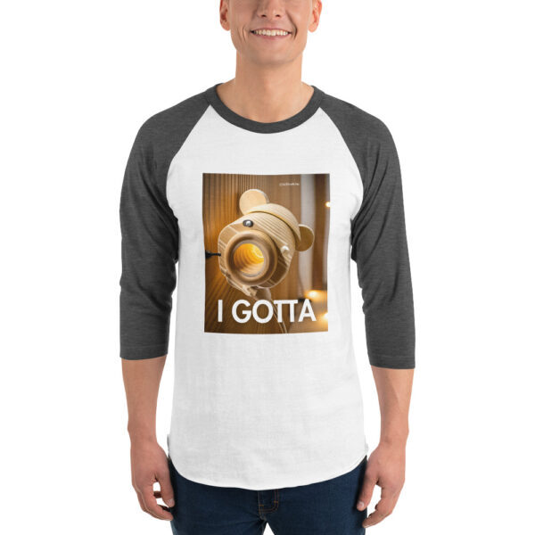 "I Gotta Poo" ~ 3/4 Sleeve Raglan Shirt - Image 5