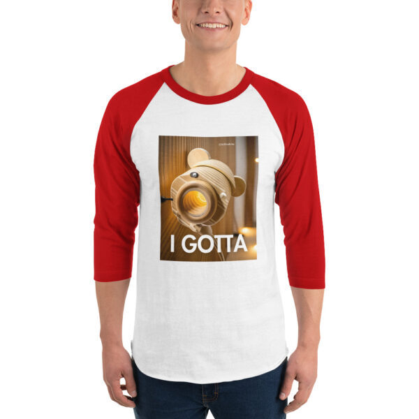 "I Gotta Poo" ~ 3/4 Sleeve Raglan Shirt - Image 4