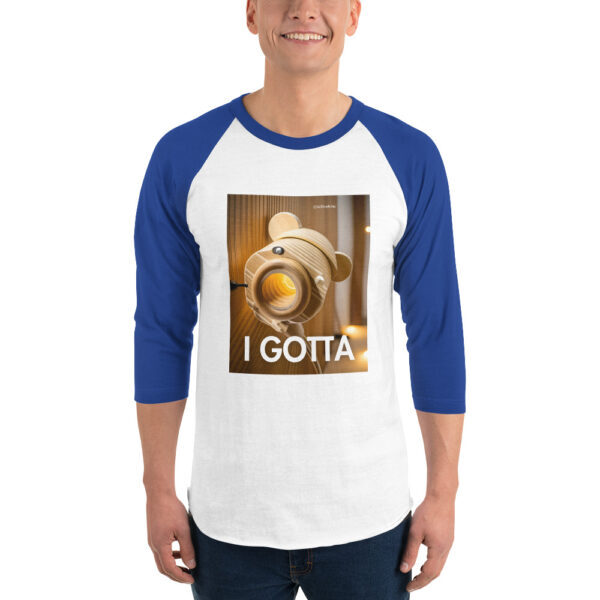 "I Gotta Poo" ~ 3/4 Sleeve Raglan Shirt - Image 3