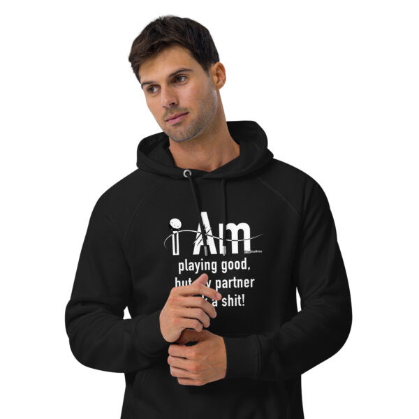 "I Am Playing Good" ~ Unisex Eco Raglan Hoodie - Image 5