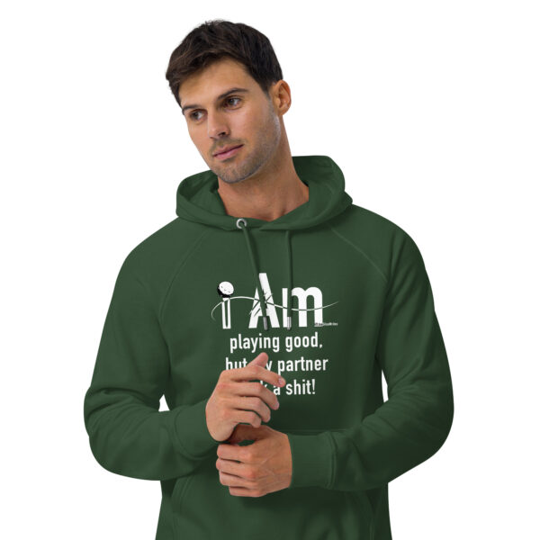 "I Am Playing Good" ~ Unisex Eco Raglan Hoodie - Image 14