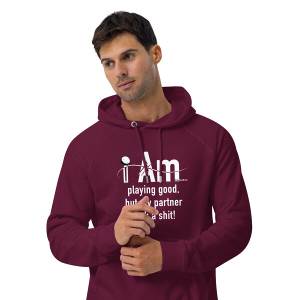 "I Am Playing Good" ~ Unisex Eco Raglan Hoodie - Image 8