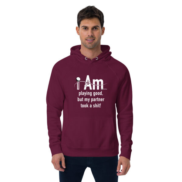 "I Am Playing Good" ~ Unisex Eco Raglan Hoodie - Image 6