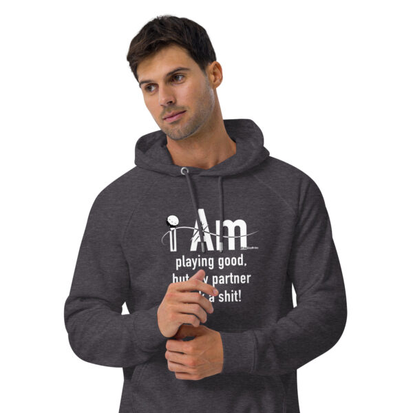 "I Am Playing Good" ~ Unisex Eco Raglan Hoodie - Image 11