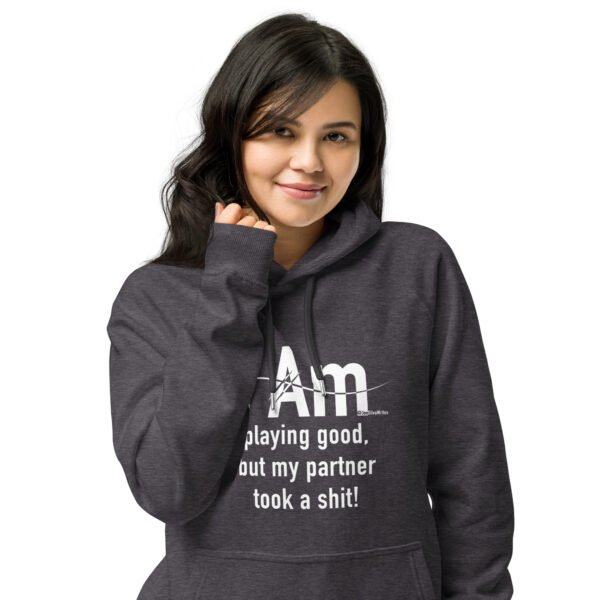 "I Am Playing Good" ~ Unisex Eco Raglan Hoodie - Image 3