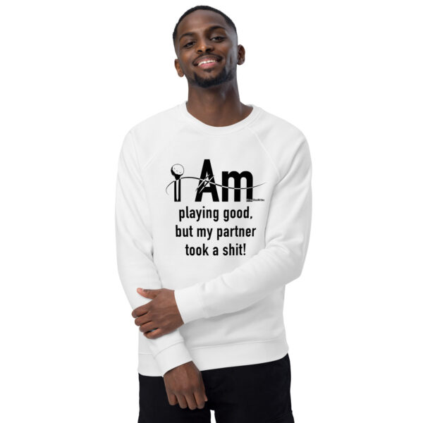 "I Am Playing Good" ~ Unisex Organic Raglan Sweatshirt - Image 16