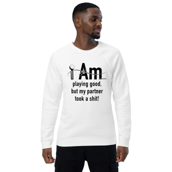 "I Am Playing Good" ~ Unisex Organic Raglan Sweatshirt - Image 11