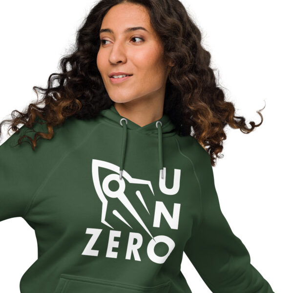 "Zero Uno" ~ Unisex Eco Raglan Hoodie - Image 9