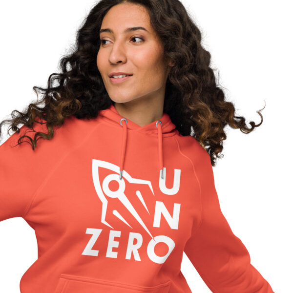 "Zero Uno" ~ Unisex Eco Raglan Hoodie - Image 10