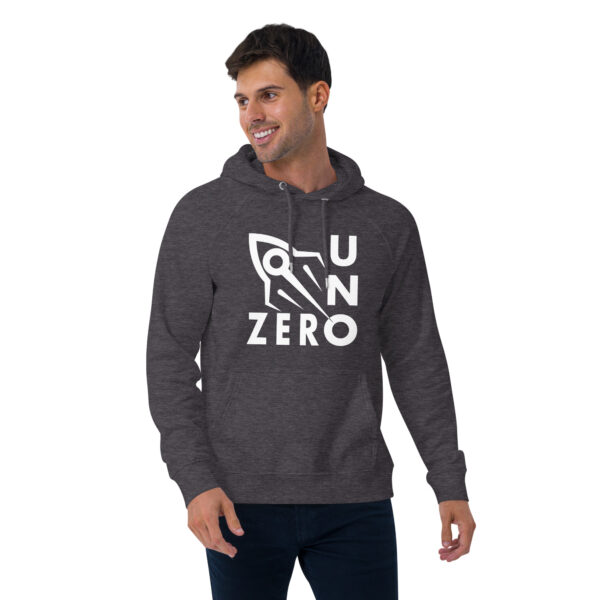 "Zero Uno" ~ Unisex Eco Raglan Hoodie - Image 13