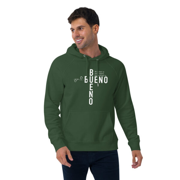 "Bueno Bueno" English ~ Unisex Eco Raglan Hoodie - Image 11