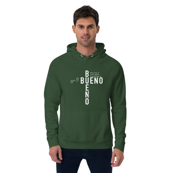 "Bueno Bueno" English ~ Unisex Eco Raglan Hoodie - Image 10