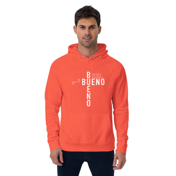 "Bueno Bueno" English ~ Unisex Eco Raglan Hoodie - Image 13