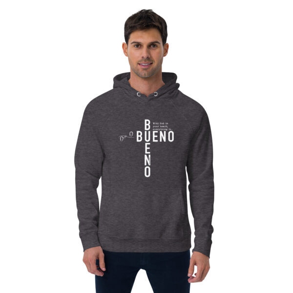 "Bueno Bueno" English ~ Unisex Eco Raglan Hoodie - Image 7