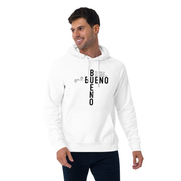 "Bueno Bueno" English ~ Unisex Eco Raglan Hoodie - Image 6