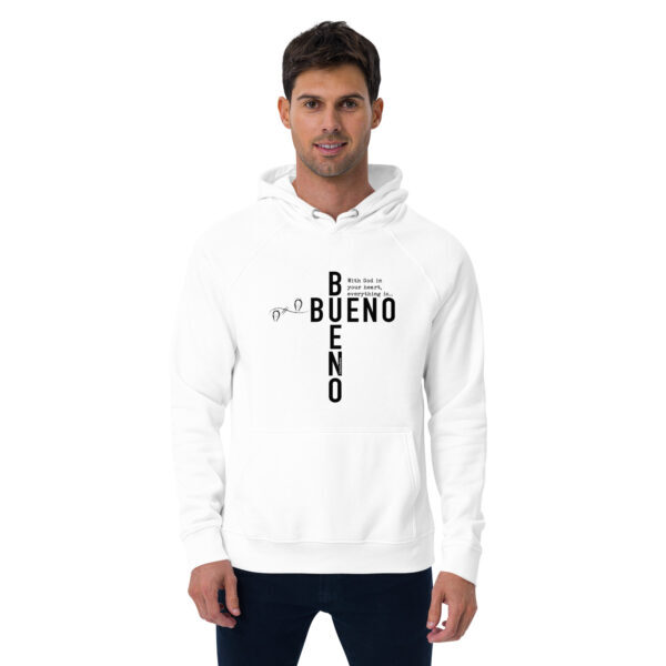 "Bueno Bueno" English ~ Unisex Eco Raglan Hoodie - Image 5