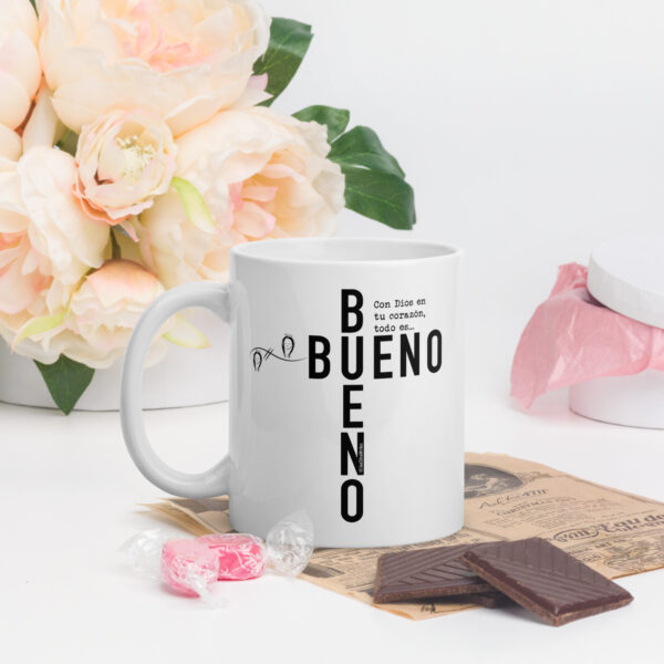 "Bueno Bueno" Spanish ~ White Glossy Mug - Image 2