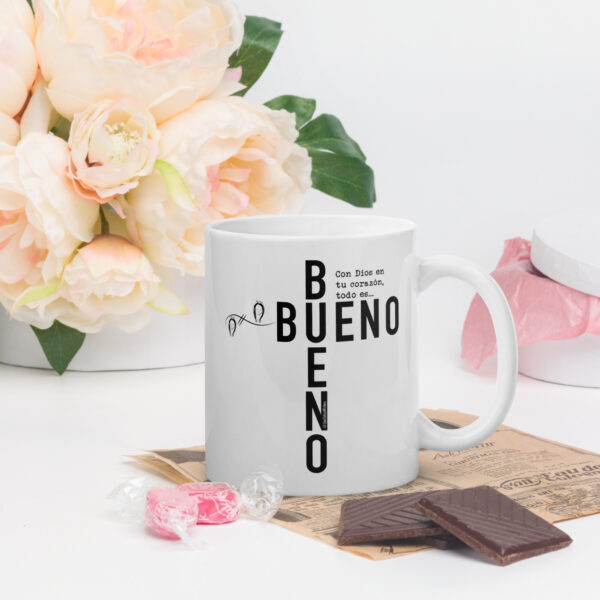 "Bueno Bueno" Spanish ~ White Glossy Mug - Image 3