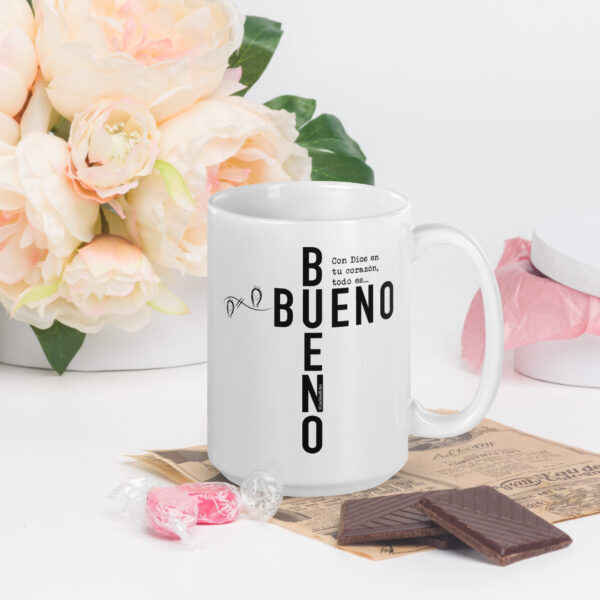 "Bueno Bueno" Spanish ~ White Glossy Mug - Image 6