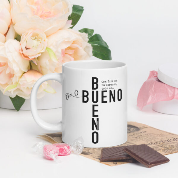 "Bueno Bueno" Spanish ~ White Glossy Mug - Image 8