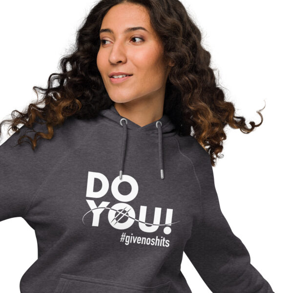 "Do You" ~ Unisex Eco Raglan Hoodie - Image 16