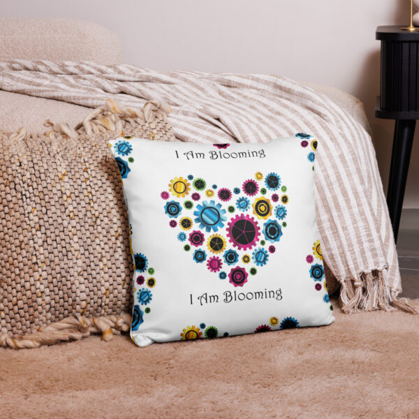 "I Am Blooming" ~ Gear Heart Basic Pillow - Image 2