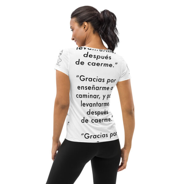 "Mi Linda Madre" ~ Caminar – All-Over Print Women's Athletic T-Shirt - Image 2