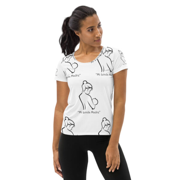 "Mi Linda Madre" ~ Caminar – All-Over Print Women's Athletic T-Shirt
