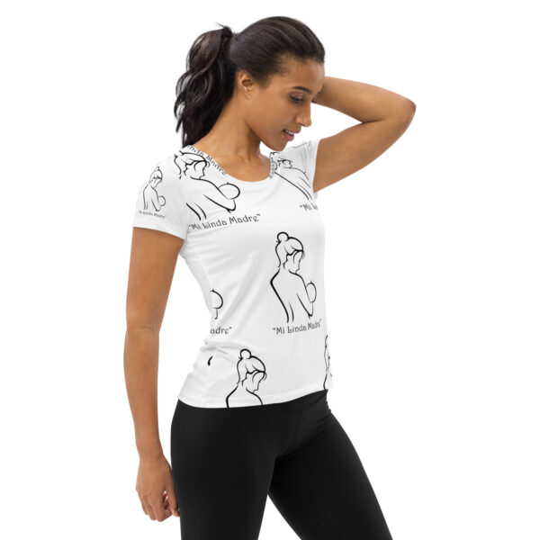 "Mi Linda Madre" ~ Caminar – All-Over Print Women's Athletic T-Shirt - Image 3