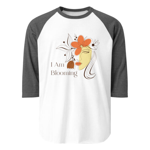 "I Am Blooming" ~ Hair 3/4 Sleeve Raglan Shirt - Image 10