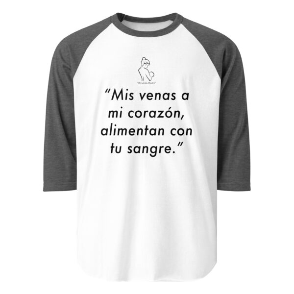 "Mi Linda Madre" ~ Venas – 3/4 Sleeve Raglan Shirt - Image 6