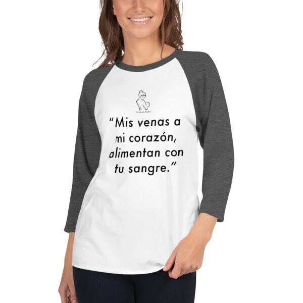 "Mi Linda Madre" ~ Venas – 3/4 Sleeve Raglan Shirt - Image 10