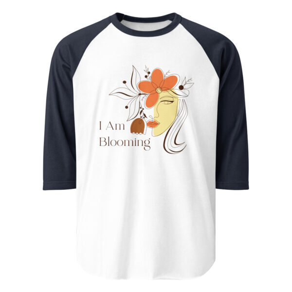 "I Am Blooming" ~ Hair 3/4 Sleeve Raglan Shirt - Image 7