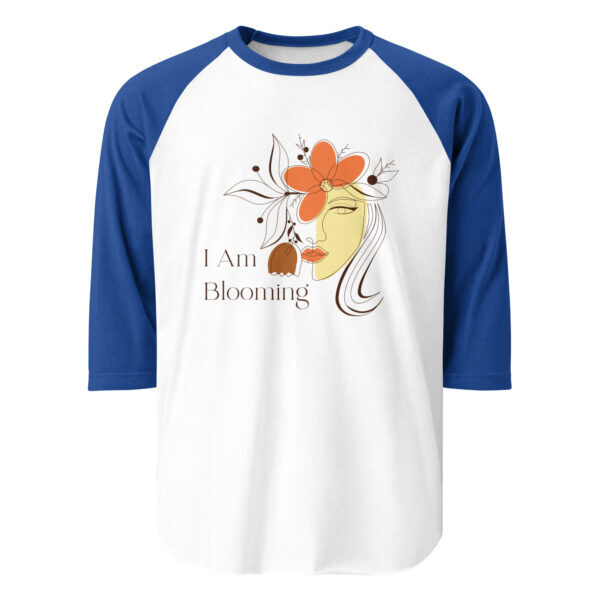 "I Am Blooming" ~ Hair 3/4 Sleeve Raglan Shirt - Image 8