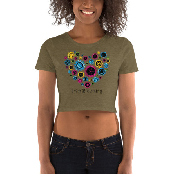 "I Am Blooming" ~ Gear Heart Women’s Crop Tee - Image 3