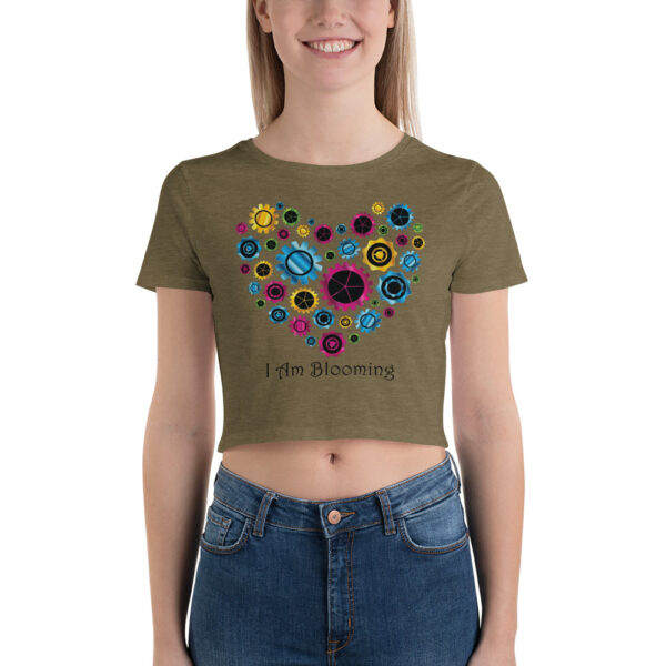 "I Am Blooming" ~ Gear Heart Women’s Crop Tee - Image 6