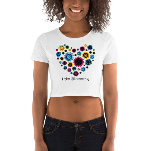 "I Am Blooming" ~ Gear Heart Women’s Crop Tee - Image 8