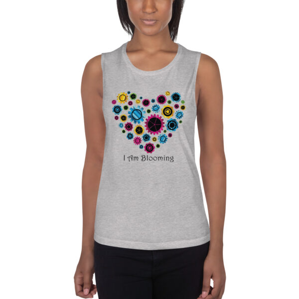 "I Am Blooming" Gear Heart Ladies’ Muscle Tank - Image 3