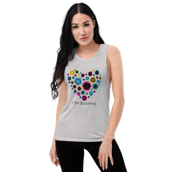 "I Am Blooming" Gear Heart Ladies’ Muscle Tank - Image 9