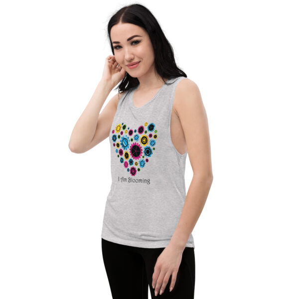 "I Am Blooming" Gear Heart Ladies’ Muscle Tank - Image 10