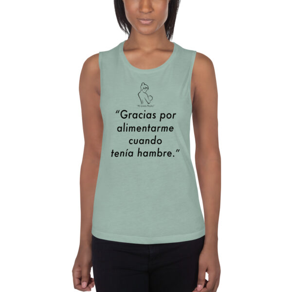 "Mi Linda Madre" ~ Hambre – Ladies’ Muscle Tank - Image 3