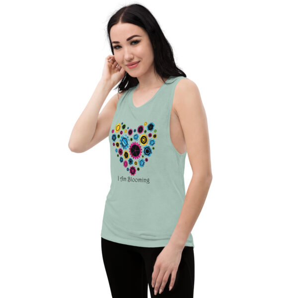 "I Am Blooming" Gear Heart Ladies’ Muscle Tank - Image 13