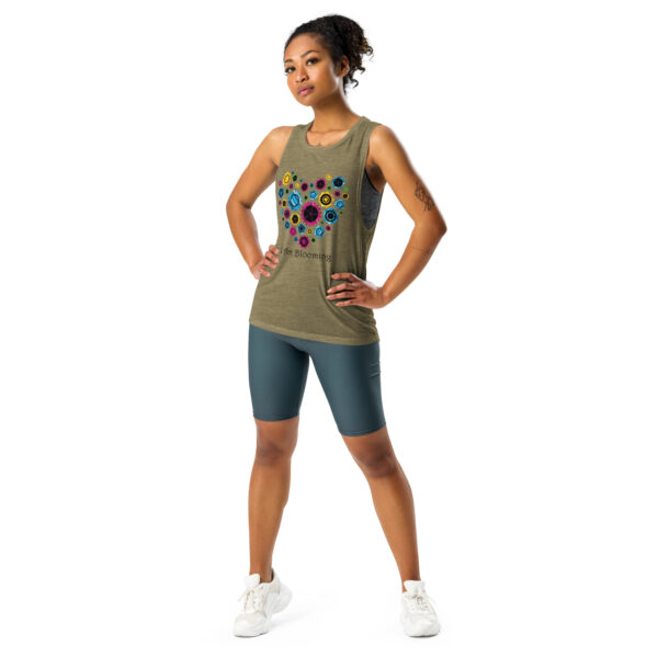 "I Am Blooming" Gear Heart Ladies’ Muscle Tank - Image 2