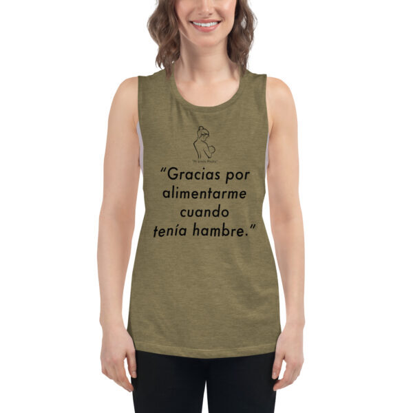 "Mi Linda Madre" ~ Hambre – Ladies’ Muscle Tank - Image 4