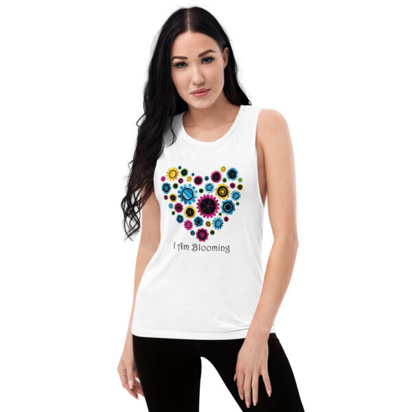 "I Am Blooming" Gear Heart Ladies’ Muscle Tank - Image 15