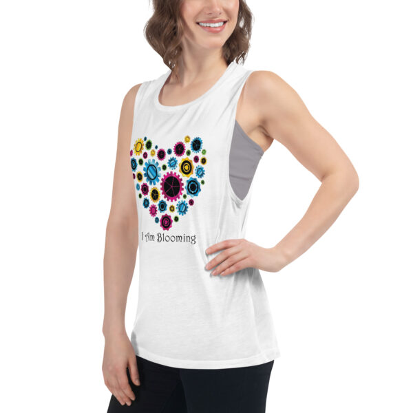 "I Am Blooming" Gear Heart Ladies’ Muscle Tank - Image 4