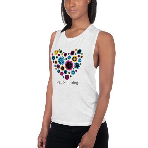 "I Am Blooming" Gear Heart Ladies’ Muscle Tank - Image 6