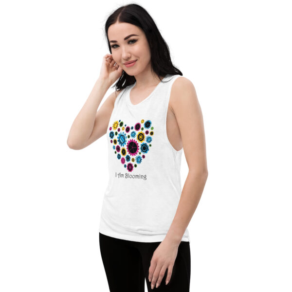 "I Am Blooming" Gear Heart Ladies’ Muscle Tank - Image 16