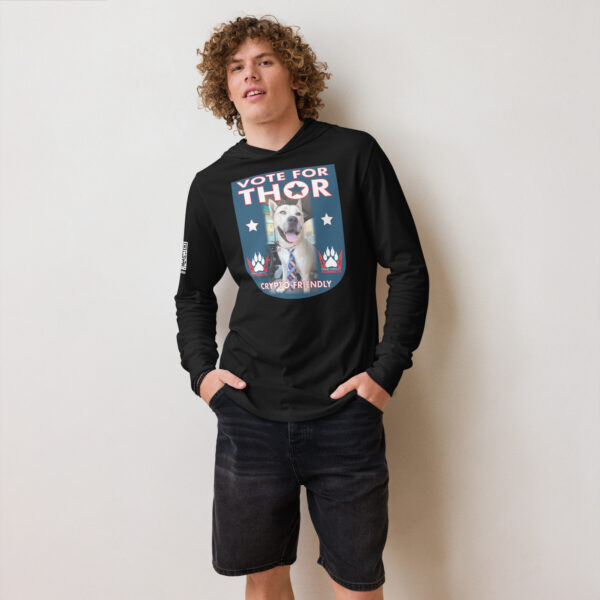 "Vote For Thor" ~ Hooded Long-Sleeve Tee - Image 2