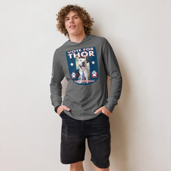 "Vote For Thor" ~ Hooded Long-Sleeve Tee - Image 5